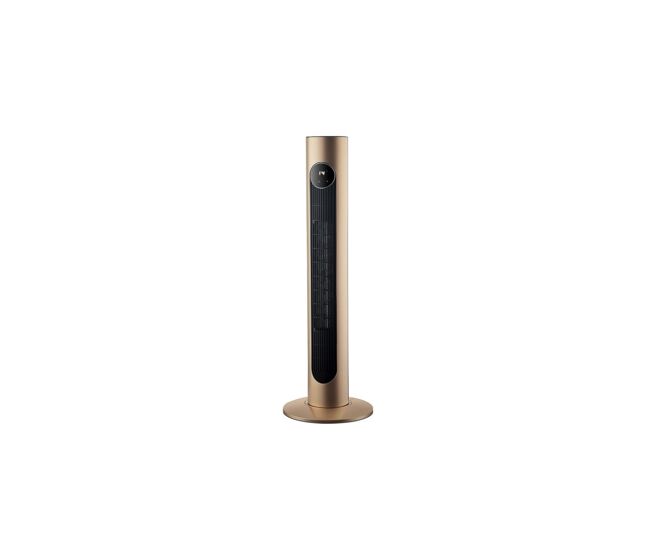 Termoventilador ceramico policarbonato color dorado serie vertical 21cm