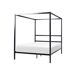 Beliani Cama con dosel Acero LESTARDS 148x209 Beliani Cama con dosel Acero LESTARDS 148x209 Negro