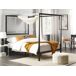 Beliani Cama con dosel Acero LESTARDS 148x209 Beliani Cama con dosel Acero LESTARDS 148x209 Negro