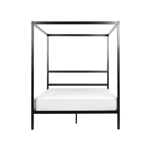 Cama com dossel Metal LESTARDS 140 x 200 cm Preto