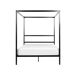 Beliani Cama con dosel Acero LESTARDS 148x209 Beliani Cama con dosel Acero LESTARDS 148x209 Negro