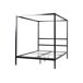 Beliani Cama con dosel Acero LESTARDS 148x209 Beliani Cama con dosel Acero LESTARDS 148x209 Negro
