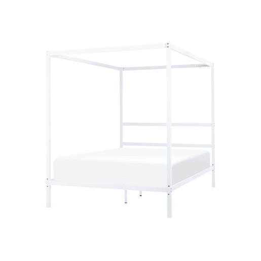 Beliani Cama com dossel Aço LESTARDS Beliani Cama com dossel Aço LESTARDS