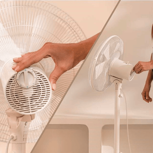 Cecotec Ventoinha de pé e de mesa com 40 W, 3 velocidades, oscilação e altura ajustável até 115 cm.