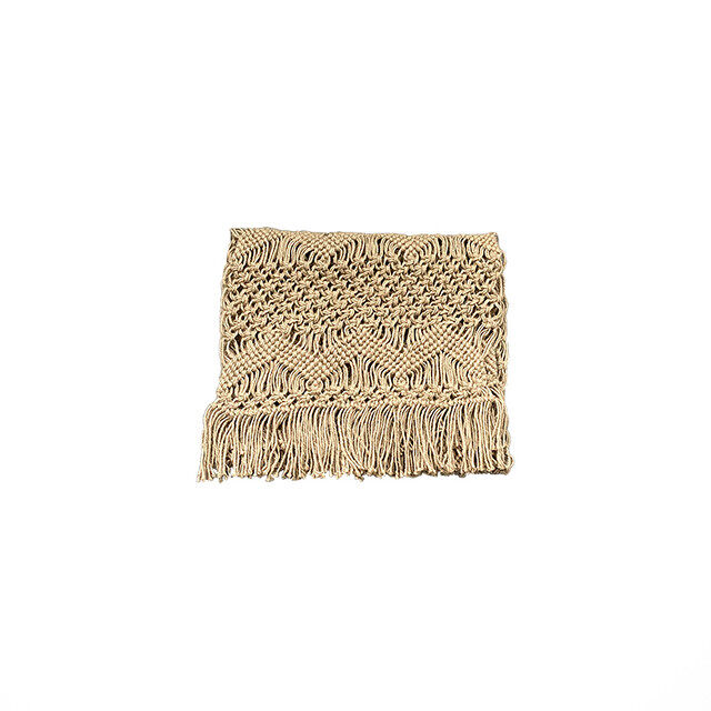 Camino de mesa de macramé de yute