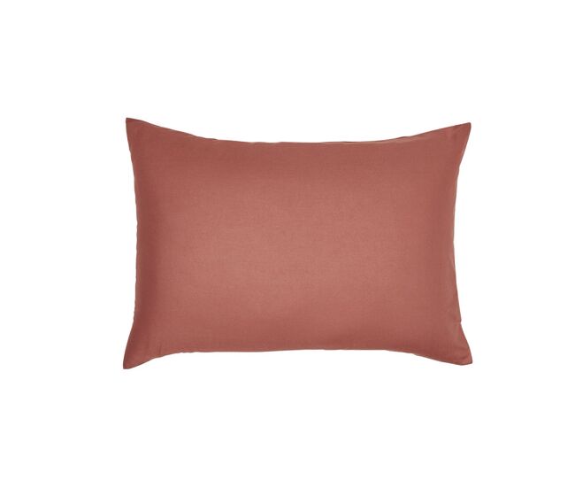 Funda de almohada/cuadrante 100% algodón, calidad 144 hilos. en colores lisos. terracota 60x60cm