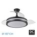 Ventilador De Techo Dc Esparta Negro 50cm Led Cct Regulable Control Remoto Con Temporizado Ventilador De Techo Dc Esparta Negro 50cm Led Cct Regulable Control Remoto Con Temporizado Negro