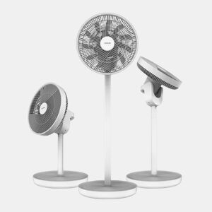 Cecotec Ventoinha de bateria 3-em-1, 22 W com motor BLDC, 13 de diâmetro, grande autonomia graças à sua bateria de 2600 mAh, ecrã LED, controlo remoto, controlo tátil e oscilação horizontal e vertical.