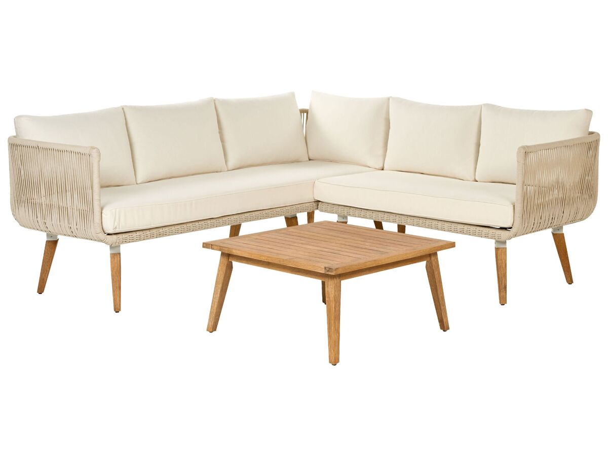 Beliani Conjunto de jardín ALCAMO Beige