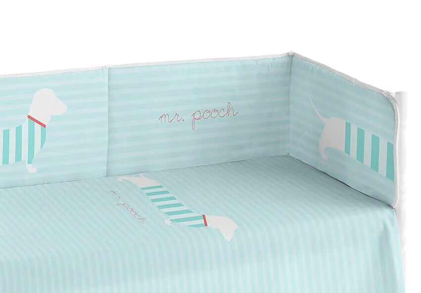 Chichonera bebé 60x120 cm extra resistente hecha de piqué, para proteger a tu bebé de los barrotes de la cuna. colección pooch dreams