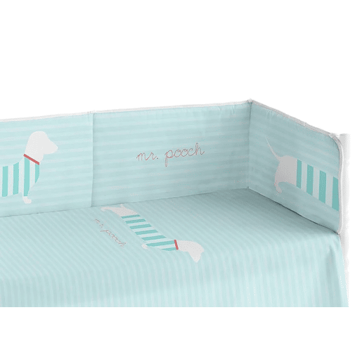 Cobertor de bebé extra resistente 60x120 cm em piqué, para proteger o seu bebé das barras do berço. Coleção Pooch Dreams