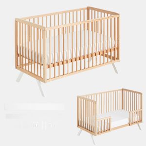 Berço de co-sleeping Koala + kit de co-sleeping + kit para converter o berço em cama cor natural