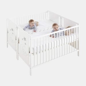 Berço para gêmeos Indi (2 berços) + kit gemelar para unir os dois berços