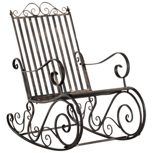 Set de 2 Mecedoras de hierro Smilla Metal Bronce 90X56X94 cm