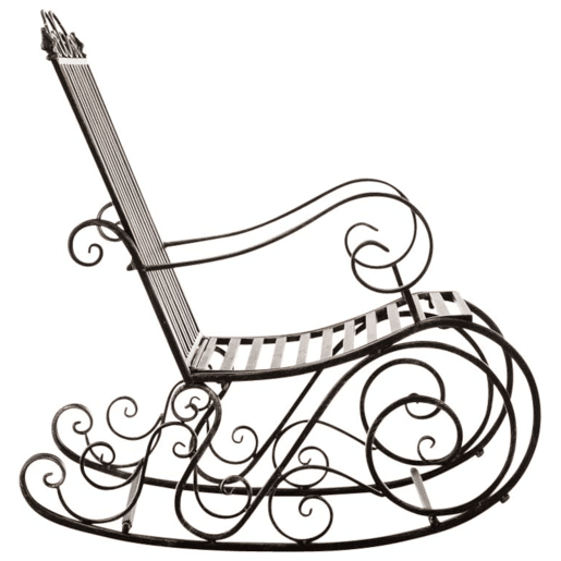 Set de 2 Mecedoras de hierro Smilla Metal Bronce 90X56X94 cm