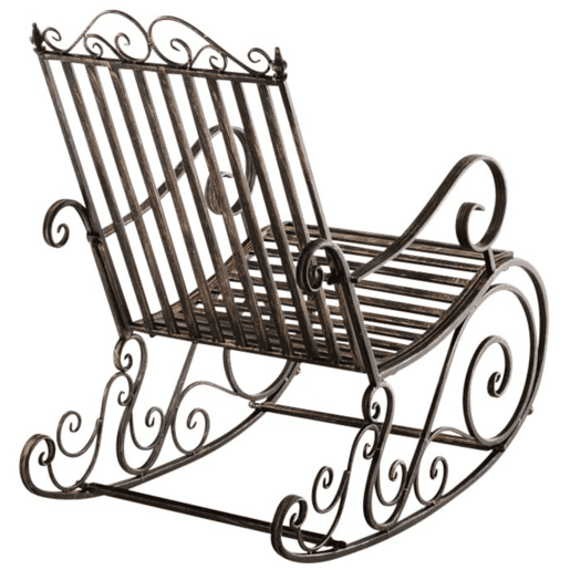 Set de 2 Mecedoras de hierro Smilla Metal Bronce 90X56X94 cm