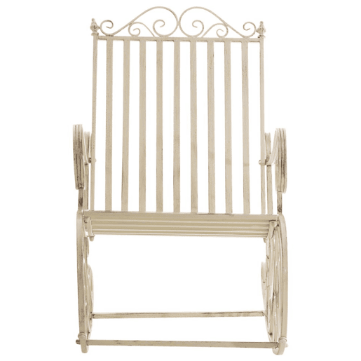 Set de 2 Mecedoras de hierro Smilla Metal Crema antiguo 90X56X94 cm