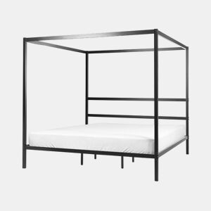 Beliani Cama com dossel Aço LESTARDS