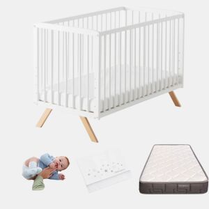 Berço de co-sleeping Nuru + kit de co-sleeping + colchão HR + lençol de baixo + lençol de cima Cool-Dreams©