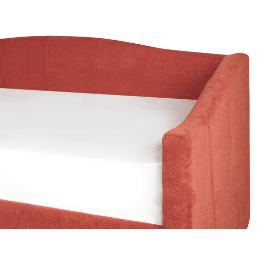 Cama de dia com arrumação Tecido VITTEL 90 x 200 cm Vermelho