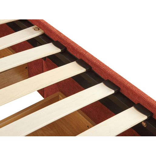 Cama de dia com arrumação Tecido VITTEL 90 x 200 cm Vermelho