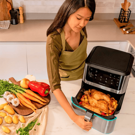 Cecotec Fritadeira dietética manual, sem óleo, 8 l de capacidade e com tecnologia PerfectCook.
