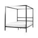 Beliani Cama con dosel Acero LESTARDS 168x209 Beliani Cama con dosel Acero LESTARDS 168x209 Negro