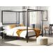 Beliani Cama con dosel Acero LESTARDS 168x209 Beliani Cama con dosel Acero LESTARDS 168x209 Negro