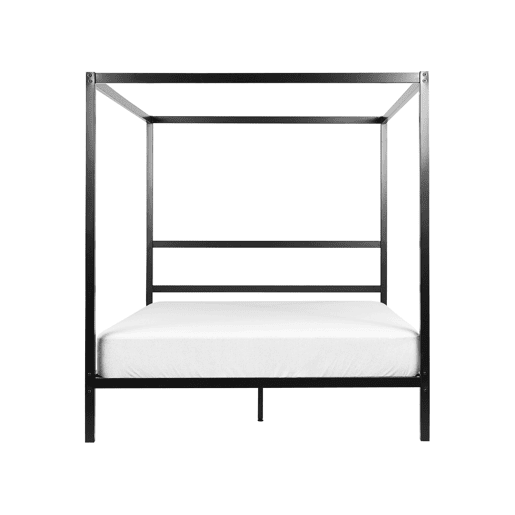 Cama com dossel Metal LESTARDS 160 x 200 cm Preto