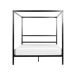 Beliani Cama con dosel Acero LESTARDS 168x209 Beliani Cama con dosel Acero LESTARDS 168x209 Negro