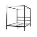 Beliani Cama con dosel Acero LESTARDS 168x209 Beliani Cama con dosel Acero LESTARDS 168x209 Negro
