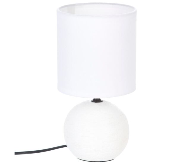 Lámpara de cerámica blanca h25