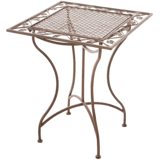 Mesa de jardin Asina Metal Marrón antiguo 60X60X72 cm