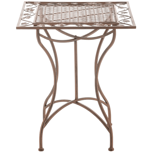 Mesa de jardin Asina Metal Marrón antiguo 60X60X72 cm
