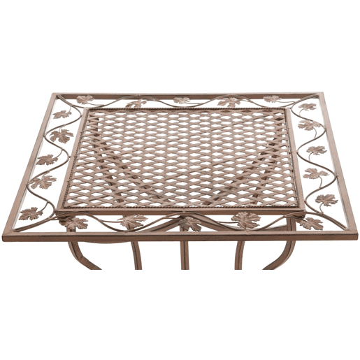 Mesa de jardin Asina Metal Marrón antiguo 60X60X72 cm