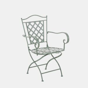 Silla de Jardín Adara Metal Verde antiguo 51X56X93 cm