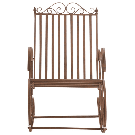 Set de 2 Mecedoras de hierro Smilla Metal Marrón 90X56X94 cm