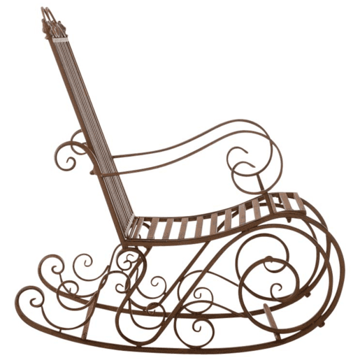 Set de 2 Mecedoras de hierro Smilla Metal Marrón 90X56X94 cm