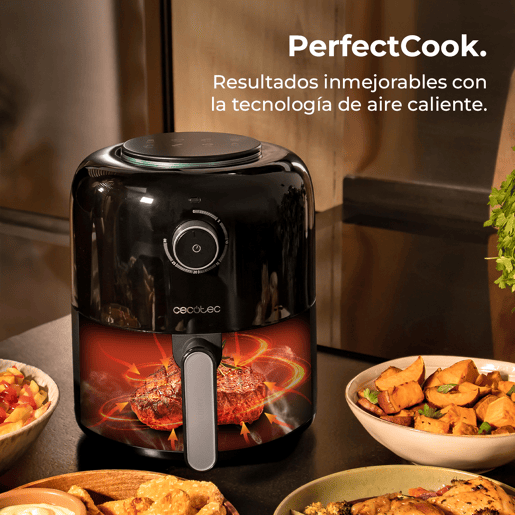Cecotec Fritadeira dietética manual, compacta, sem óleo, 2,5 l de capacidade e com tecnologia PerfectCook. Cecotec Fritadeira dietética manual, compacta, sem óleo, 2,5 l de capacidade e com tecnologia PerfectCook.