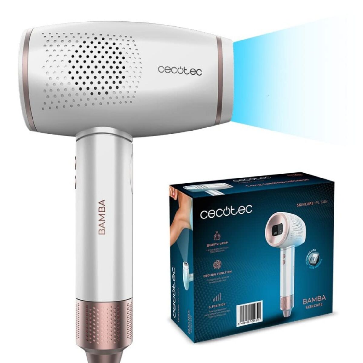 Depiladora de luz Cecotec Bamba SkinCare IPL Gun . disparos pant