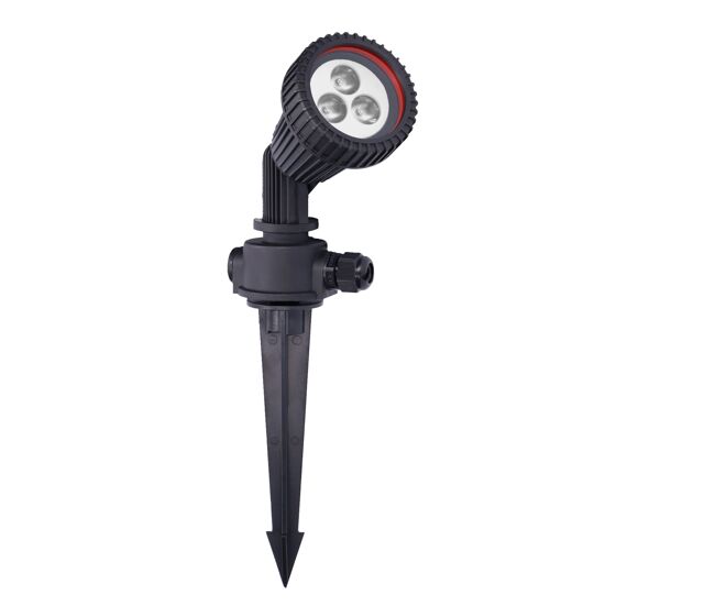 Forlight tidian (10uds) foco proyector de exterior para jardín ip65. con pincho para césped. para bombilla gu10. color negro