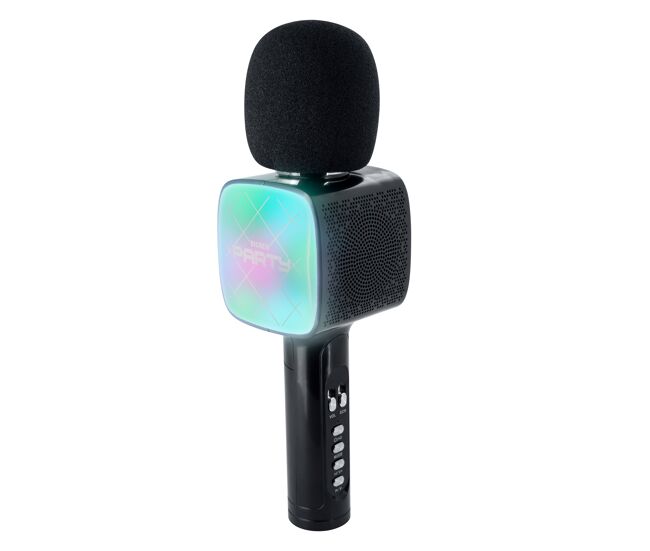 Micrófono karaoke inalámbrico bluetooth con efectos de luz y voz para niños y adultos partybtmic2bk