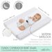 Funda cambiador bebé de rizo absorbente con Safelock 50 Funda cambiador bebé de rizo absorbente con Safelock 50 Blanco/ Gris