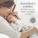 Funda cambiador bebé de rizo absorbente con Safelock 50 Funda cambiador bebé de rizo absorbente con Safelock 50 Blanco/ Gris