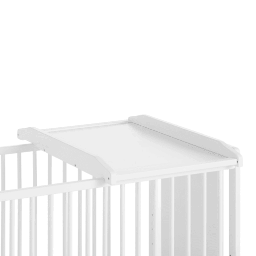 Trocador de madeira Maya para berço de 120x60 cm ou maxiberço de 140x70, lacado em branco com tinta à base de água