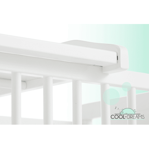 Trocador de madeira Maya para berço de 120x60 cm ou maxiberço de 140x70, lacado em branco com tinta à base de água