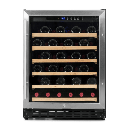 Cave de Vinho 46 garrafas Vinobox 50 GC 1T Inox Instalação livre ou encastre Monotemperatura
