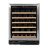 Cave de Vinho 46 garrafas Vinobox 50 GC 1T Inox Instalação livre ou encastre Monotemperatura