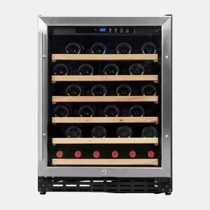 Cave de Vinho 46 garrafas Vinobox 50 GC 1T Inox Instalação livre ou encastre Monotemperatura