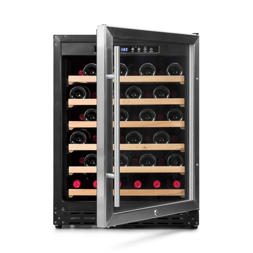 Cave de Vinho 46 garrafas Vinobox 50 GC 1T Inox Instalação livre ou encastre Monotemperatura